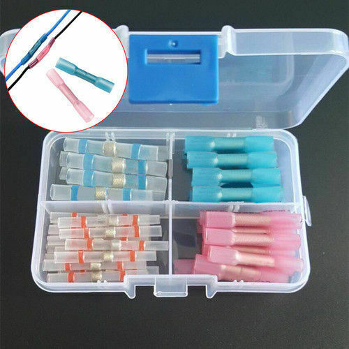 Solder Seal Heat Shrink Tube Terminal Solder Seal Wire Connector with Box  60pcs