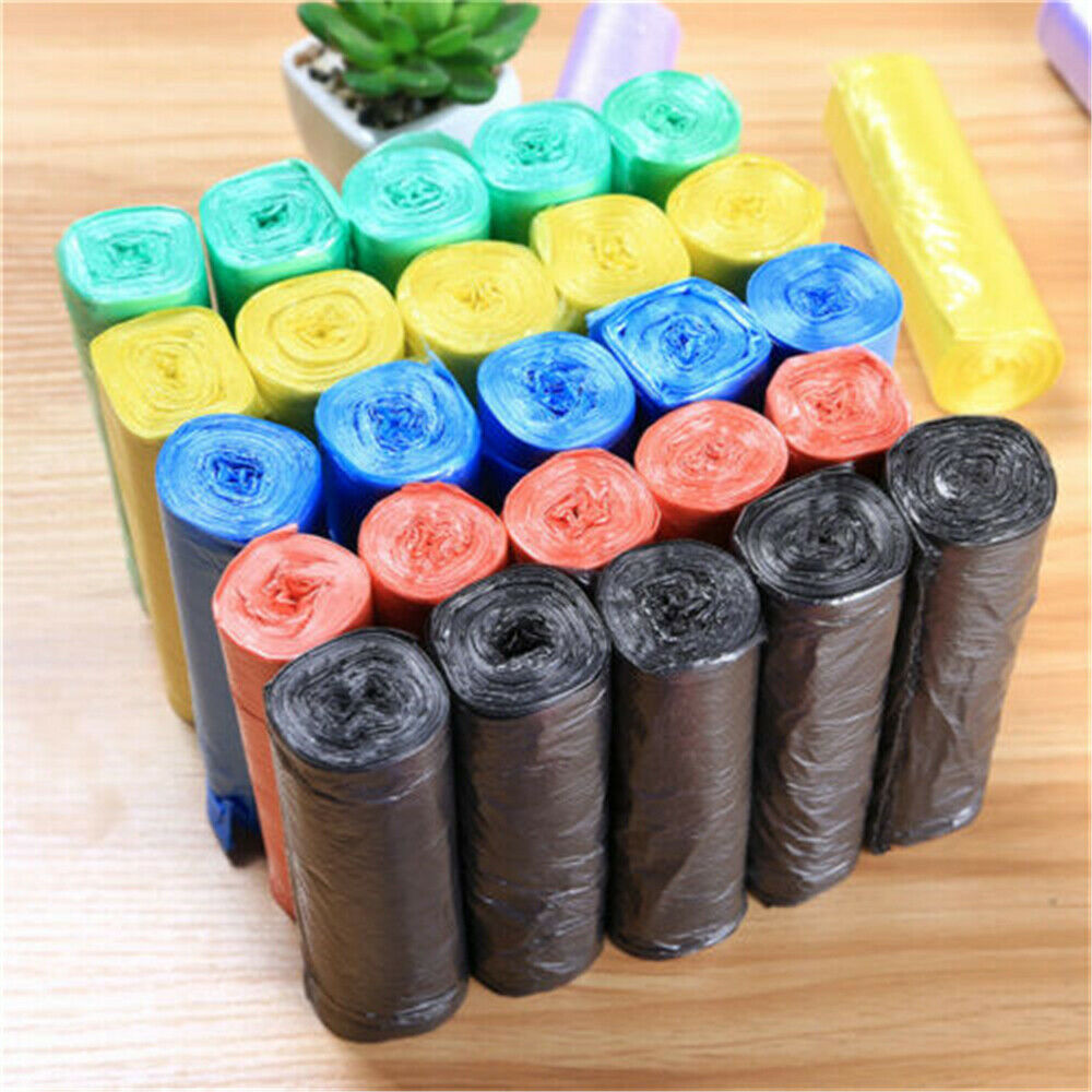 45 Bags Home Small Garbage Bag Trash Bags Disposable Plastic Bag Set 3 Rolls