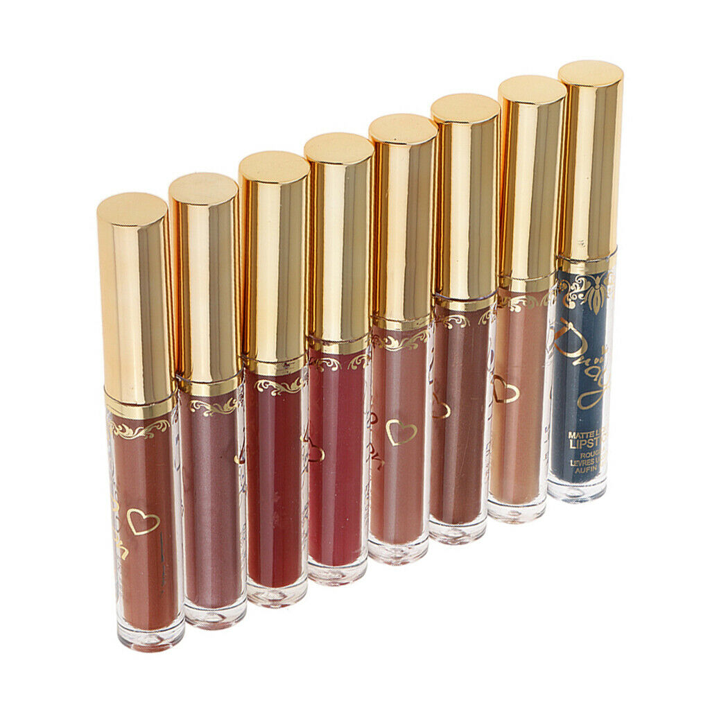 Sexy 8 Colors Long Lasting Matte Lipstick Liquid Lip Gloss Makeup 9# - 16#