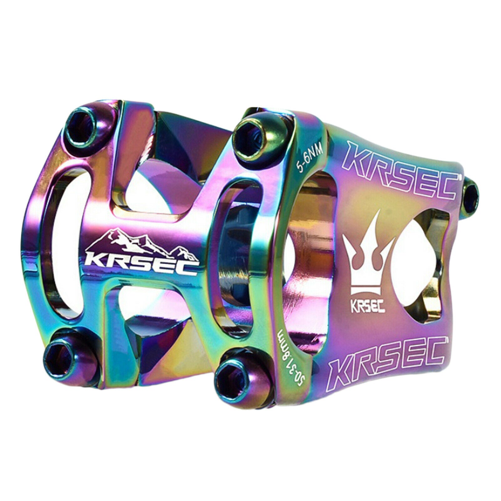 31.8mm Mountain Bike Stem Lightweight 50mm Short Stem BMX Cycle Rainbow
