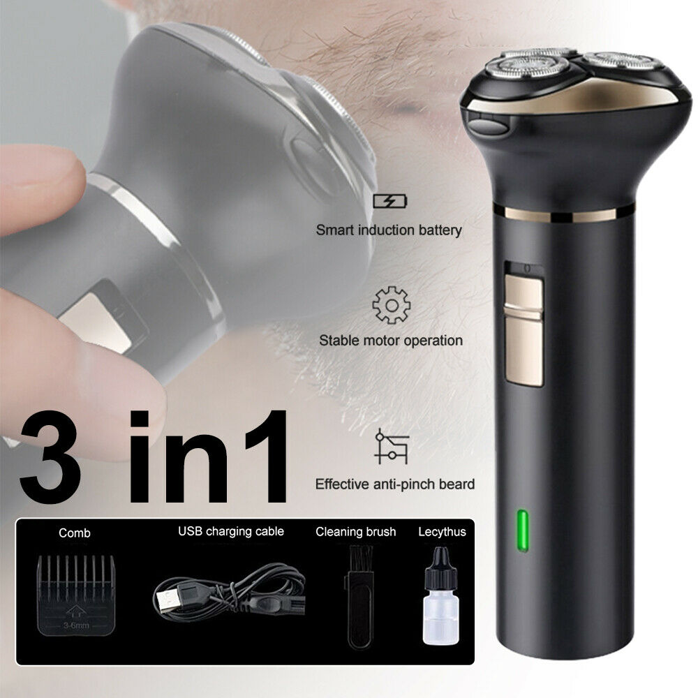 Men's Electric Shaver Trimmer Razor Rechargeable Hair Beard Nose Shaving Tool
