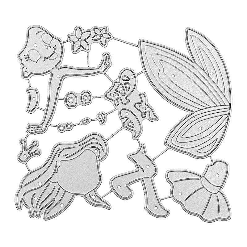 Flower Fairy Metal Cutting Dies Stencil Scrapbooking DIY Album Stamp Paper Card