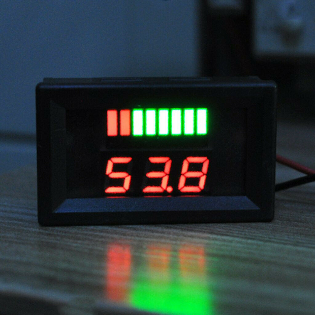 DC 7-100V Red LED Voltage Voltmeter Tester For 12V Cars lithium batteries