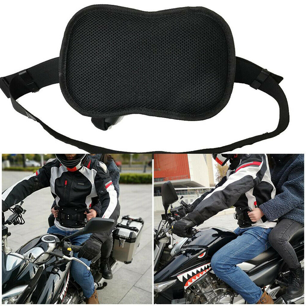 Motorcycle Safety Belt Motocross ATV Rear Seat Grip Strap Armrest Black