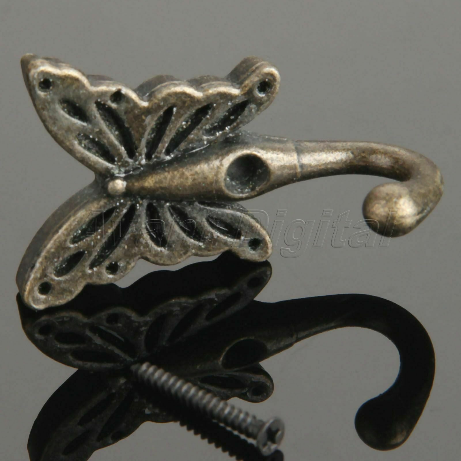 European Retro Butterfly Hanging Hook Clothes Hat Coat Towel Robe Holder Hanger