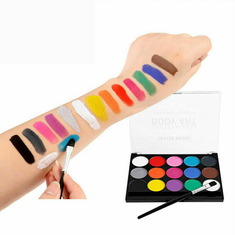 Face Paint Set 15/12Colors Face Painting Kit and  for Kids Adults–Non-Toxic &