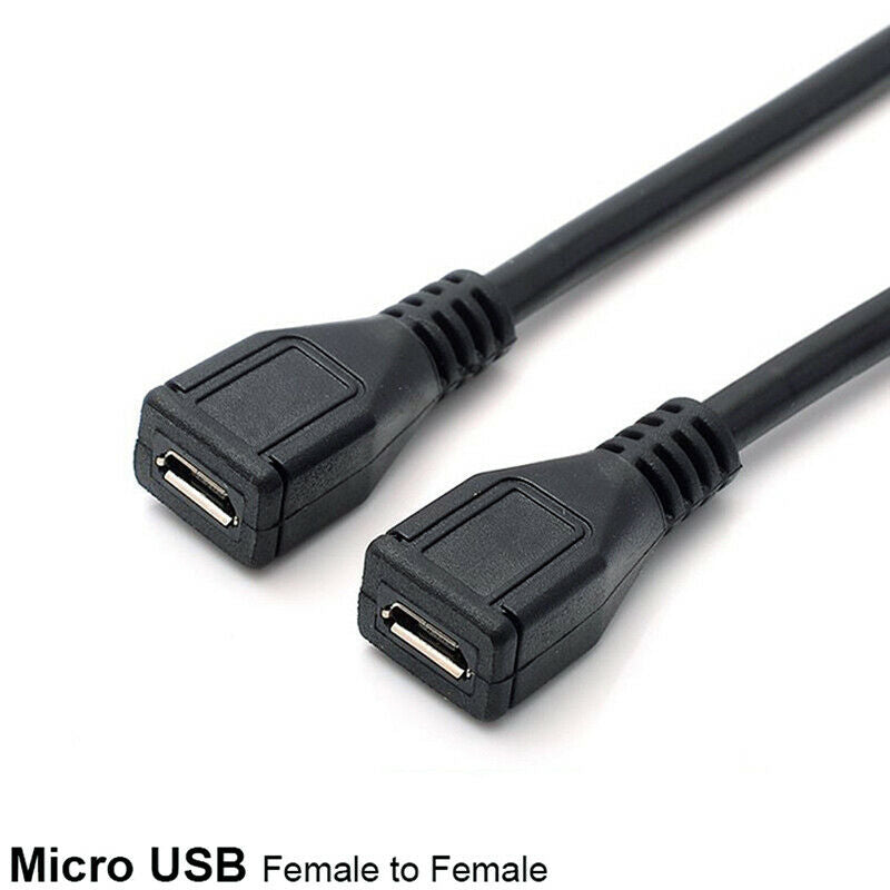Micro USB Female To Female Extension Extender Data Sync Charging Cable Ad.l8