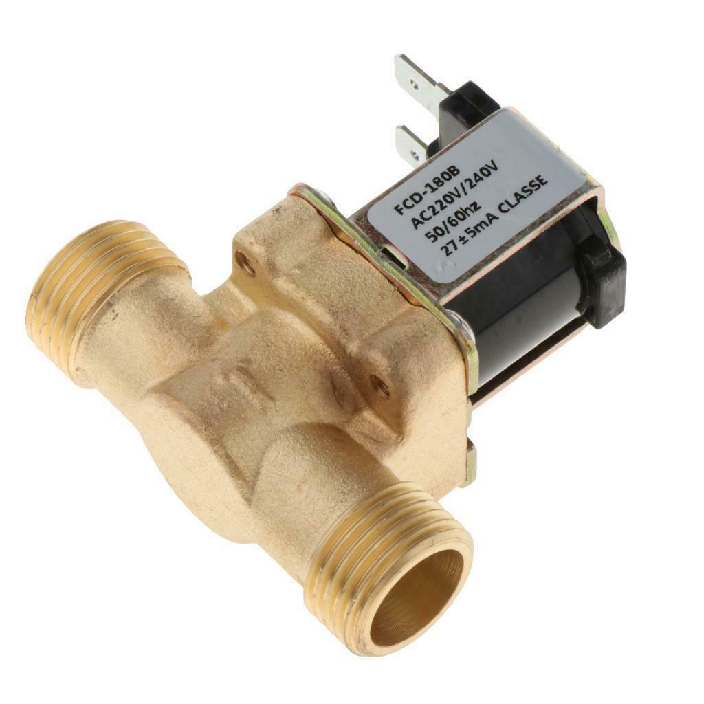 2X 1/2 Inch Electric Solenoid Valve DC12/24/220V Solar Coil Valve for Water