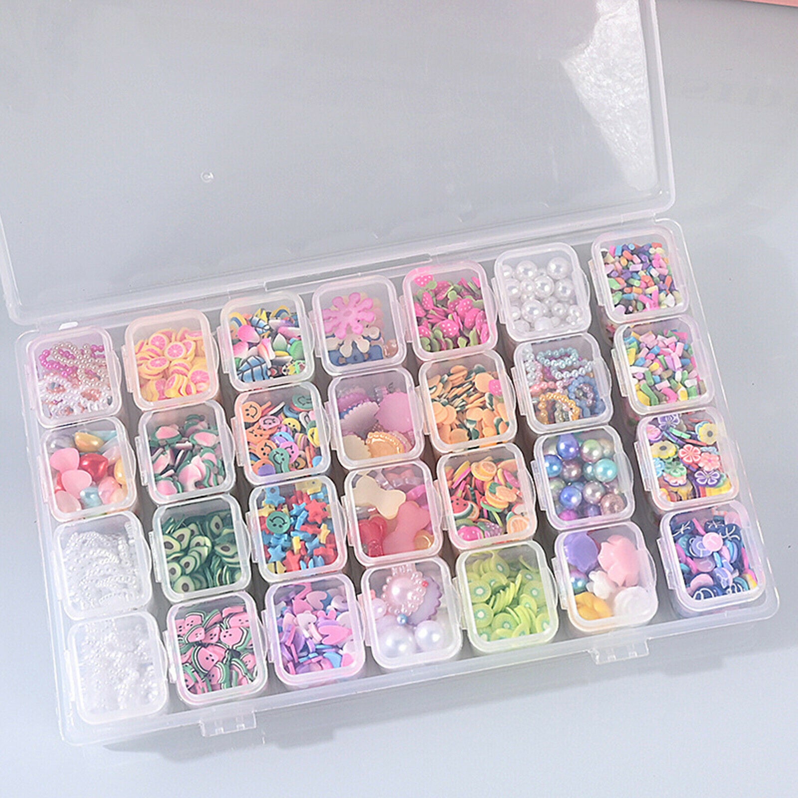 28Pcs Nail Art Charms 28 Different Types Simulation Creamy for Bracelet