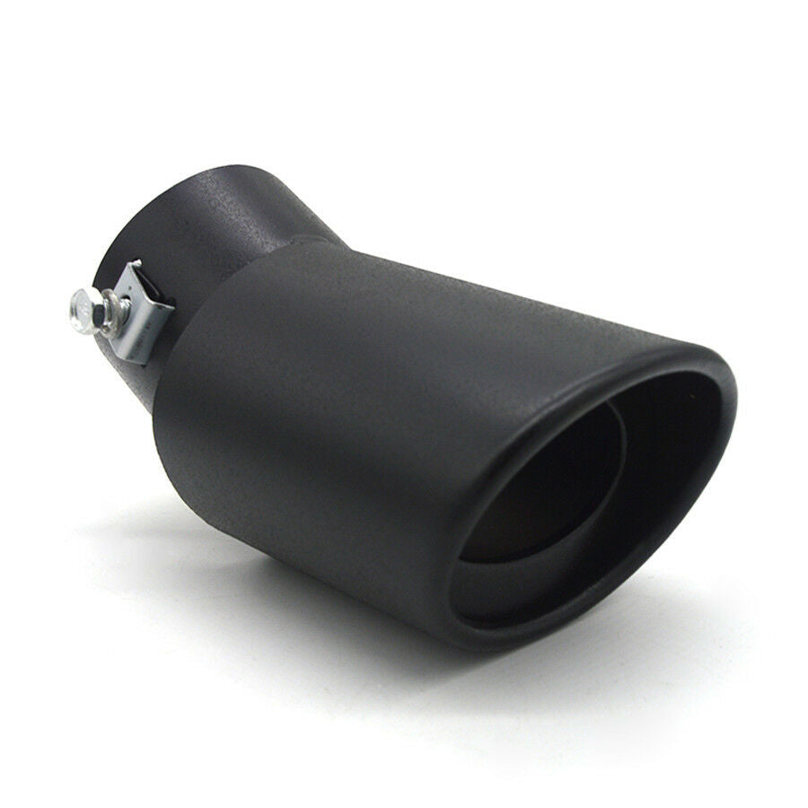 1* Black 62MM Stainless Steel Car Exhaust Pipe Plating Process Bend Oblique Cut