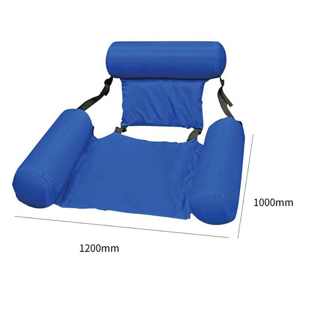 2Set Inflatable Floating Bed Float Raft Hammock Lounge Lake Beach Lounge Chairs