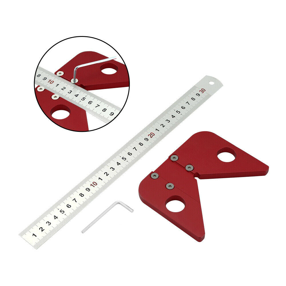 45 Degree Scriber Round Center Line Drawing Ruler Gauge Carpenter Layout Tools