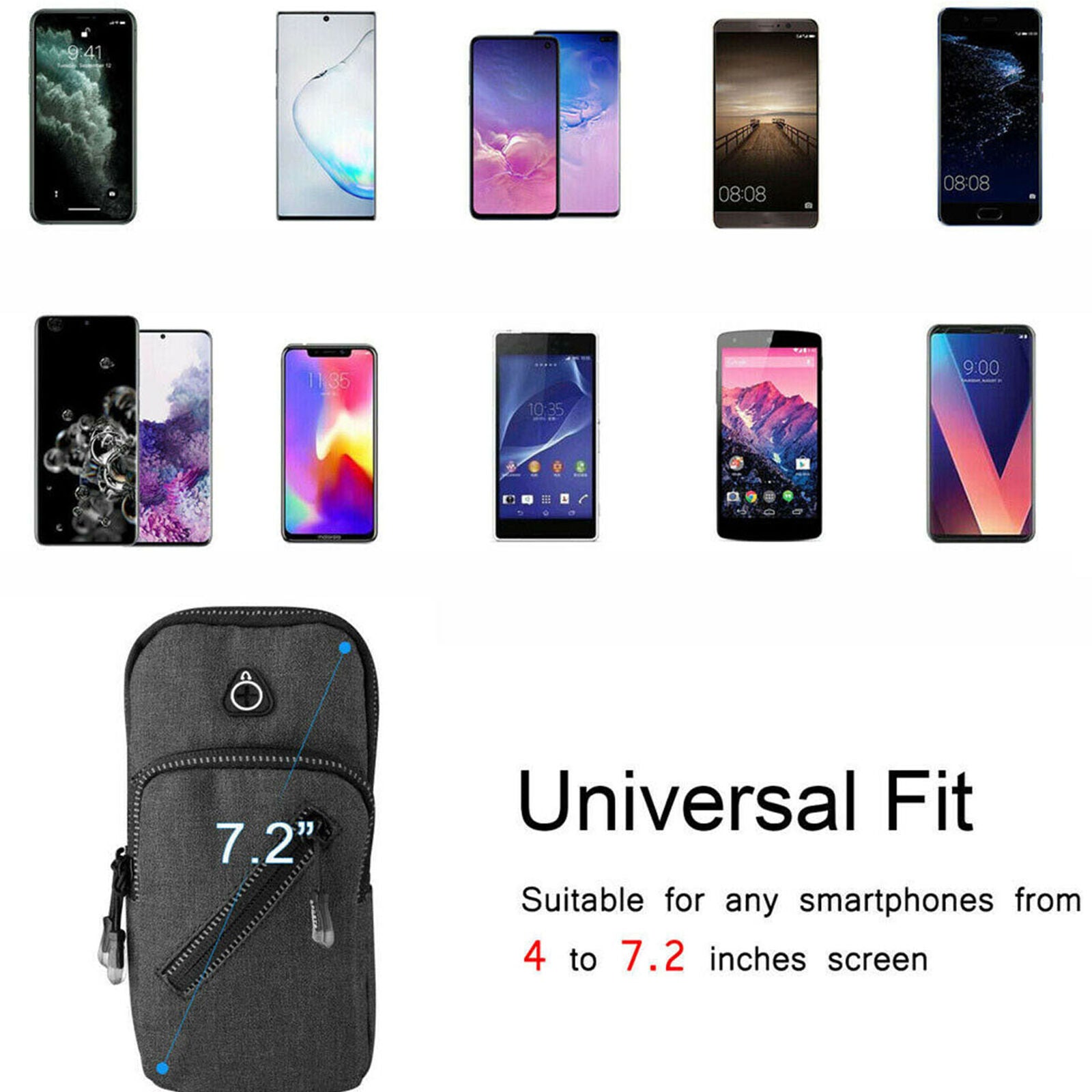 Armband Phone Holder Case Sports Gym Running Jogging Arm Band Bag For Cell Phone