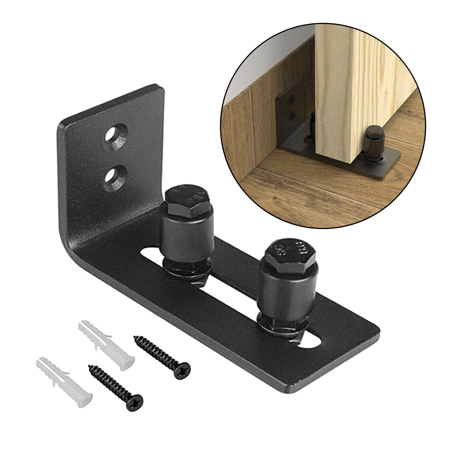 Barn Door Floor Guide Adjustable Wall Mounted Door Guide Bottom Bracket