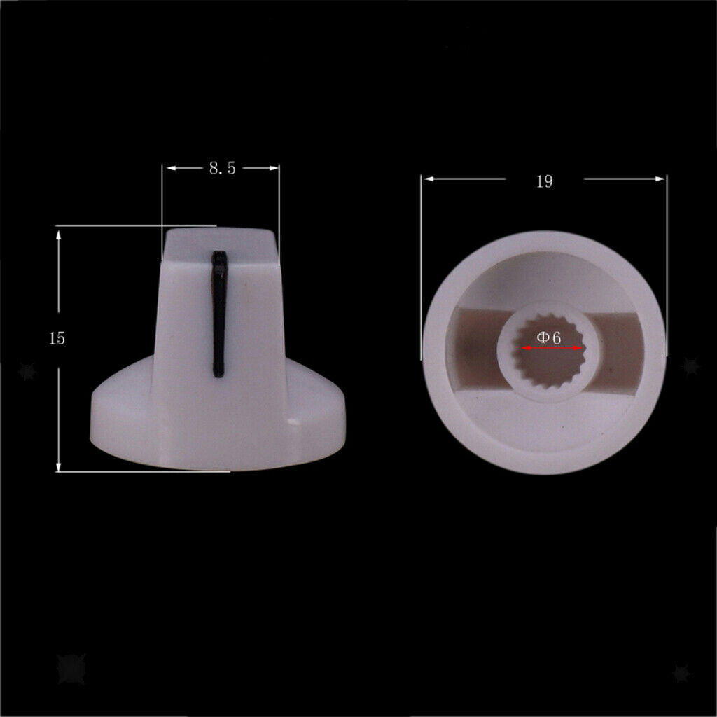 12pcs Volume&Tone Pointer Knobs Potentiometer Caps for Electric Guitar
