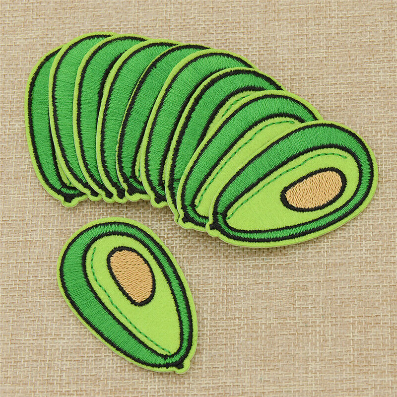 10Pcs Avocado Patches DIY Sewing Craft Plant Embroidered Applique Handmade