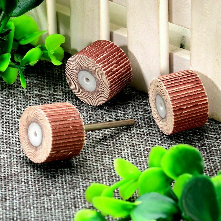 Rotary Tool 20mm Buffing Grinding 240Grit Sandpaper Flap Wheel Head & Mandrel