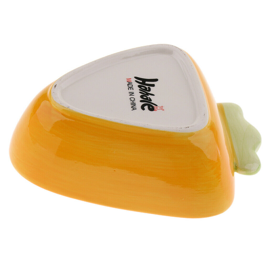 2 Pcs Hamster Bowl Ceramic Prevent Tipping Moving and Bite-resistant Food Dish