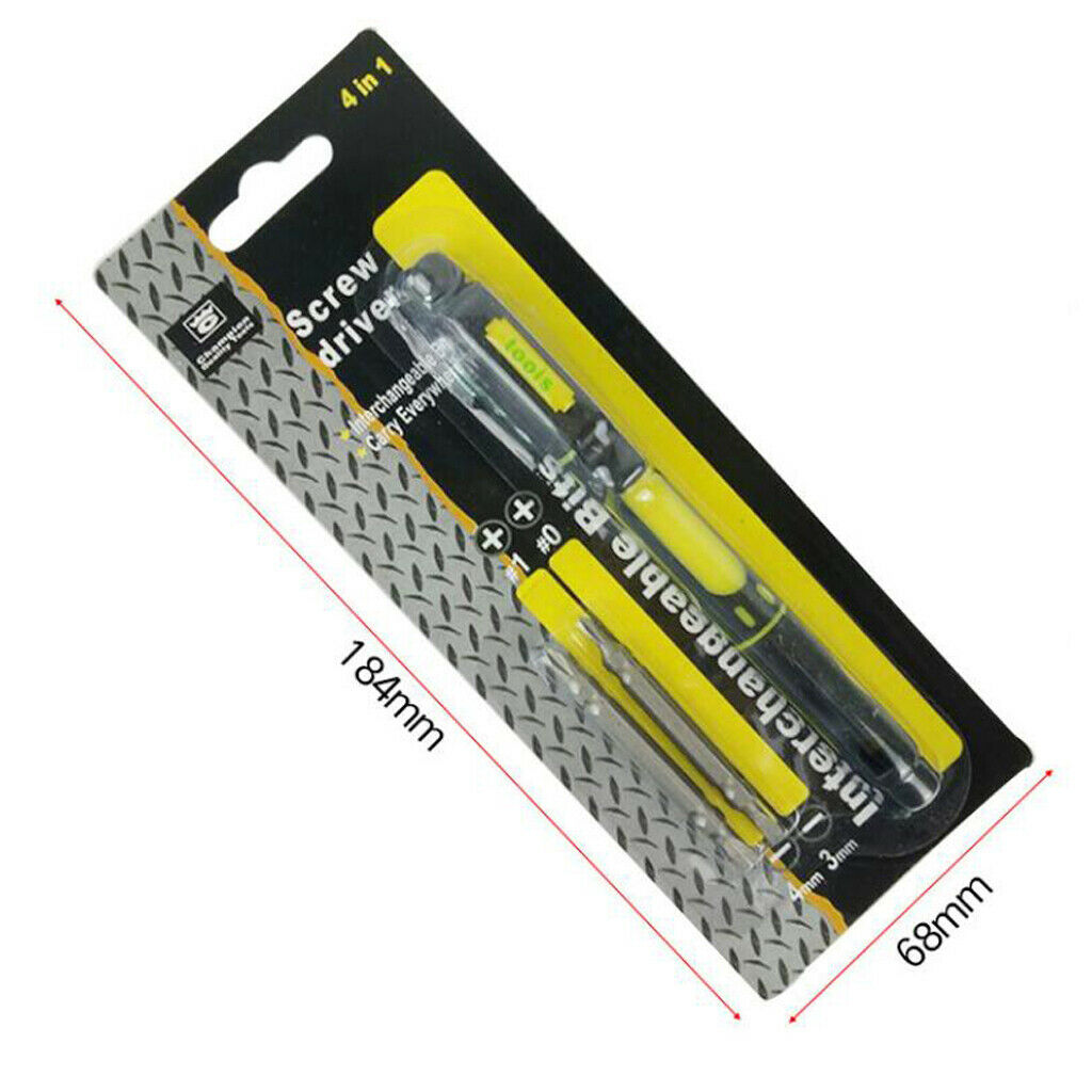 4 in 1 Pocket Screwdriver Double Sided Screwdriver Bits Repair
