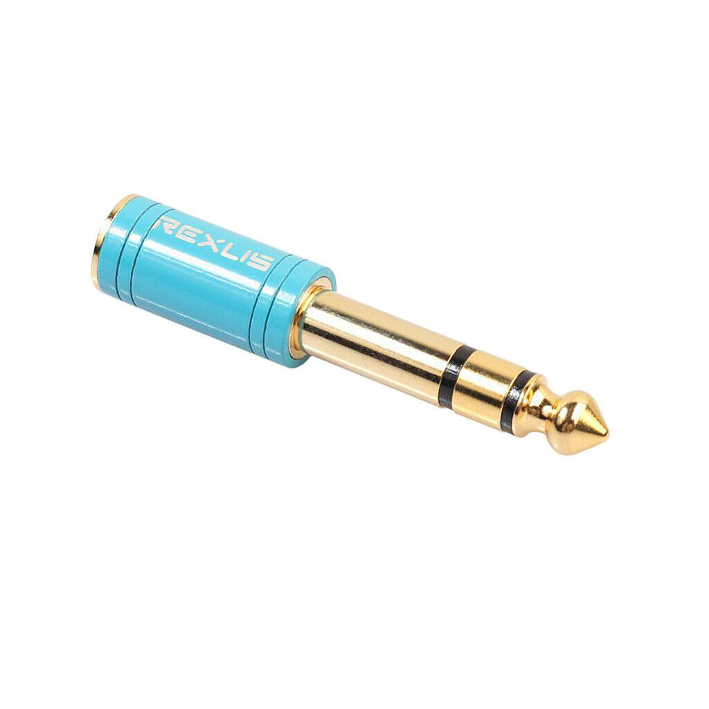 Pack of 2 Zinc Alloy 6.35mm to 3.5mm Jack Audio Stereo Headphone Adapters