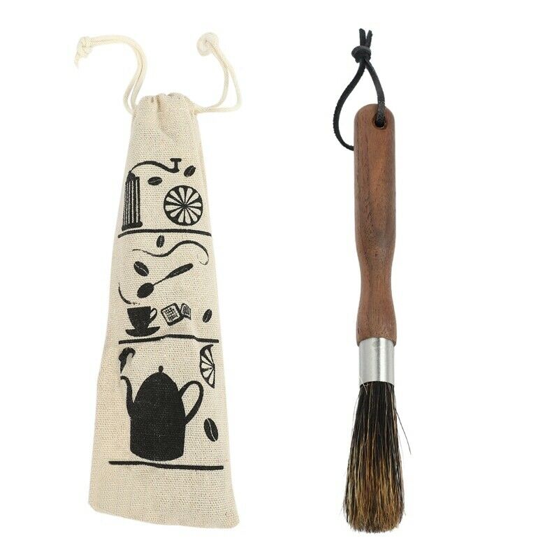 Coffee Grinder Powder Cleaning Brush Coffee Machine Brush Wood Handle Pig BrisJ6