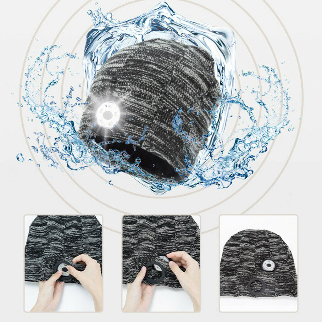 Beanie Hat with Light Winter Warm Knit Headlight Hats for Women Men Boy Girl