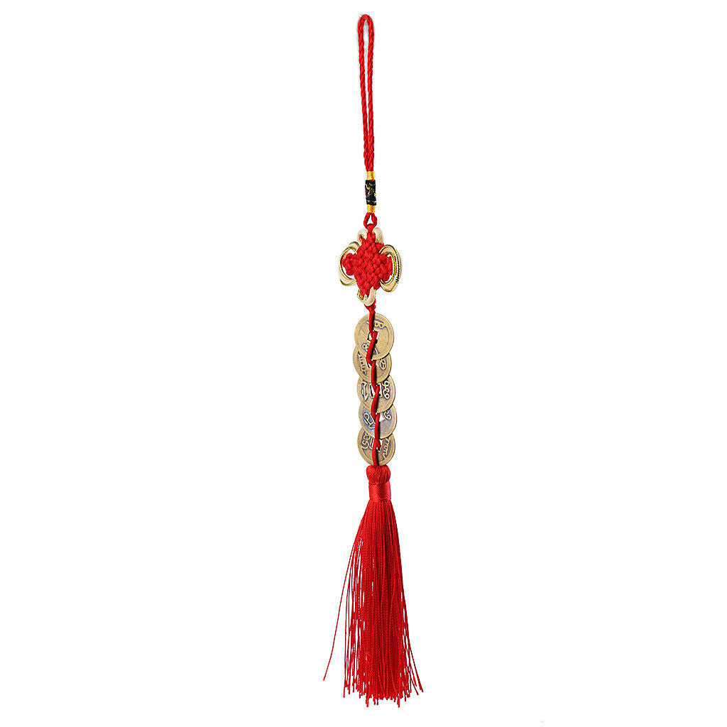 13 "Chinese Knot Tassel Feng Shui Coin Pendant Lucky Amulet Car