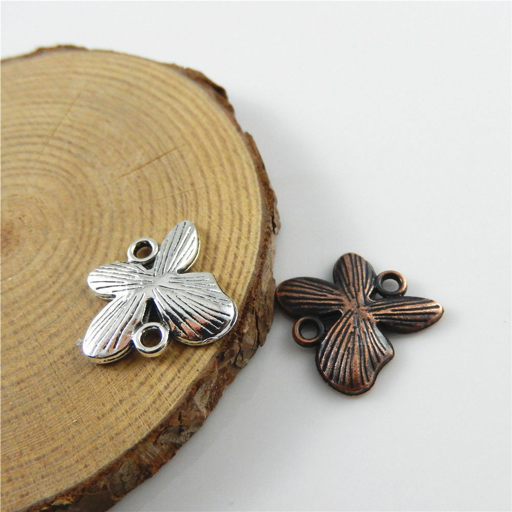 Multi-color Alloy Jewelry Making Flower Look Connector Jewelry Charm Pendant 20x