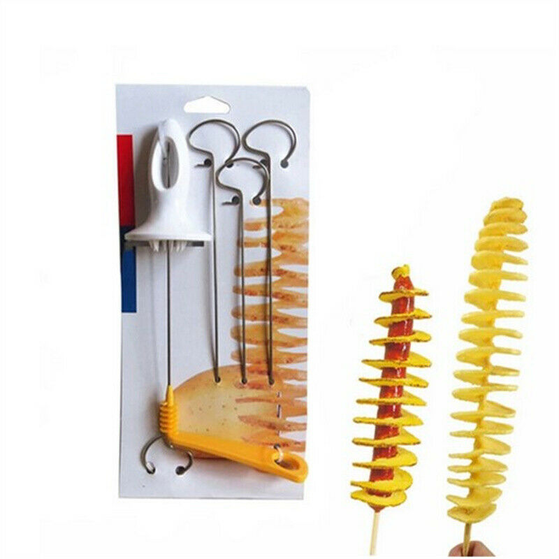 Potato Twister Tornado Slicer Manual Cutter Spiral Chips Kitchen Cook MakerB NC