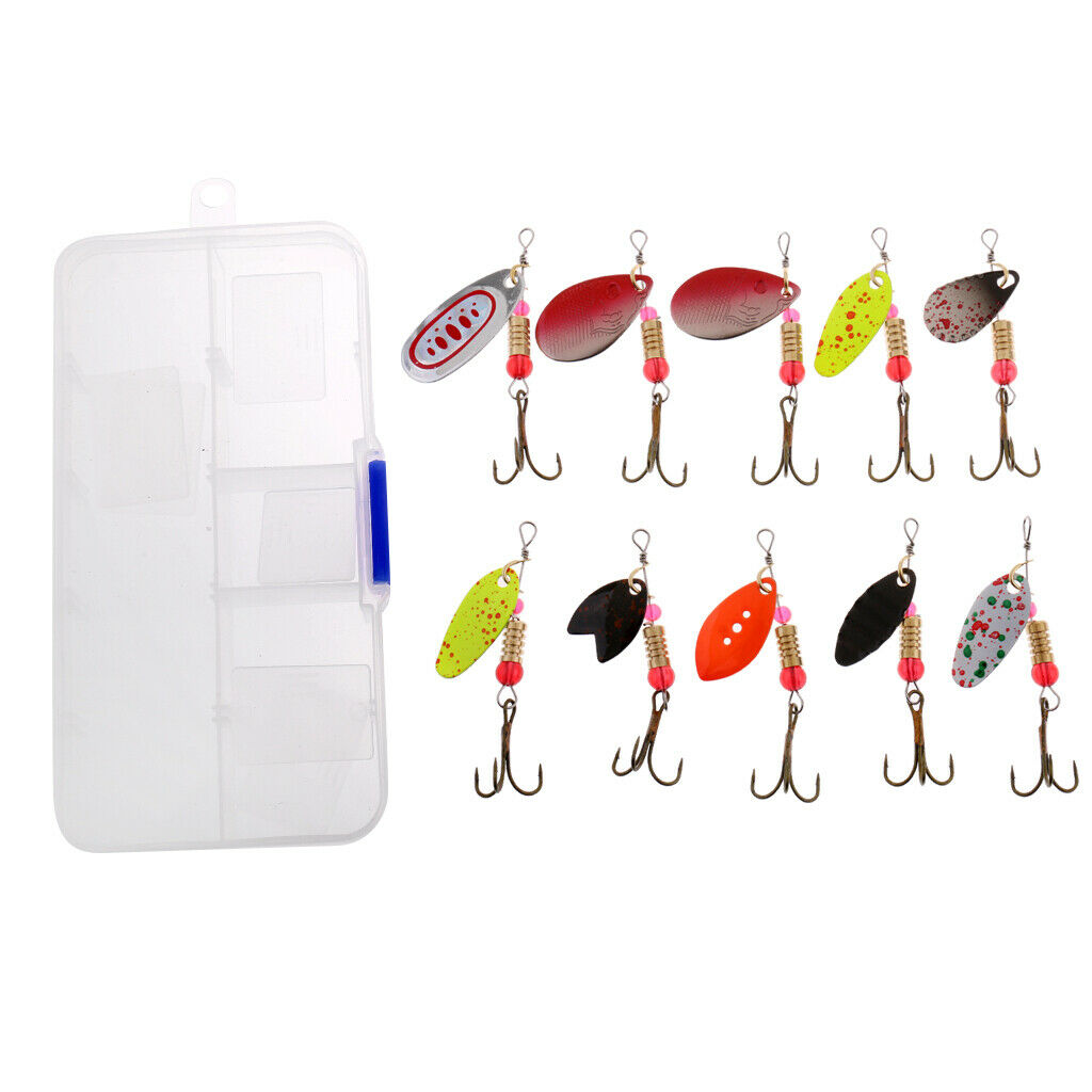 10 Pcs Artificial Fishing Lure Hard Metal Sequins Lures Fishing Baits Hooks