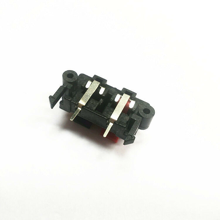 Black&Red 2-Pins 2 Positons Push Type Speaker Terminal Board Connector