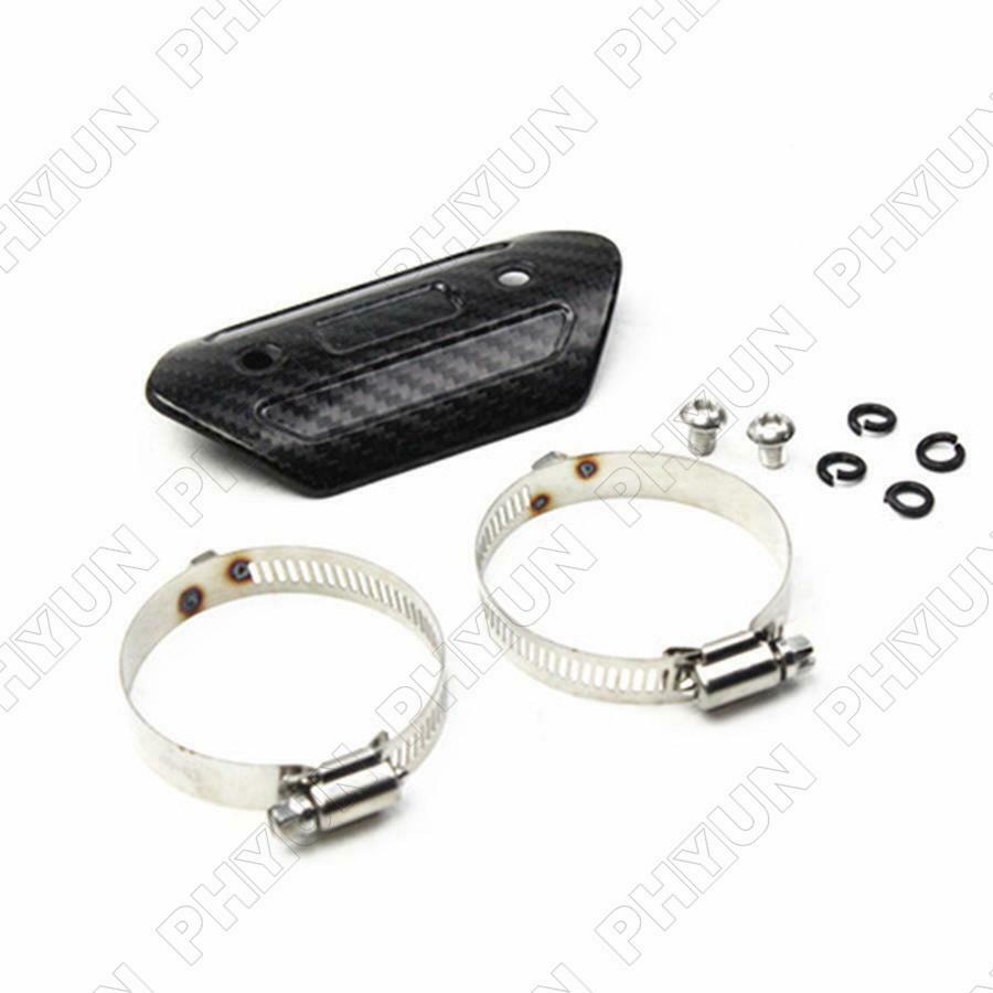 1x Motorcycle Exhaust Pipe Heat Shield Cover Guard Protector Carbon Fiber Style