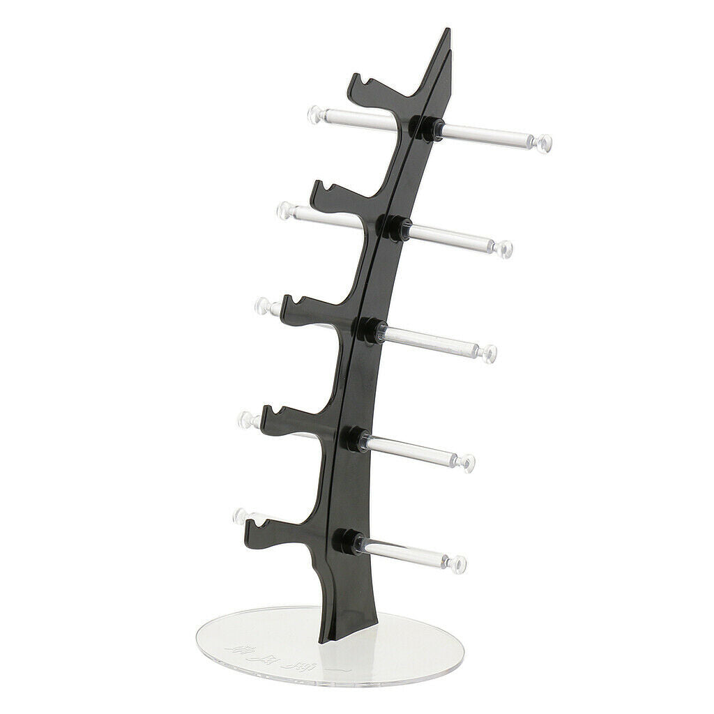 5 Pairs Sunglasses Holder Rack Glasses Show Display Stand Organizer Black