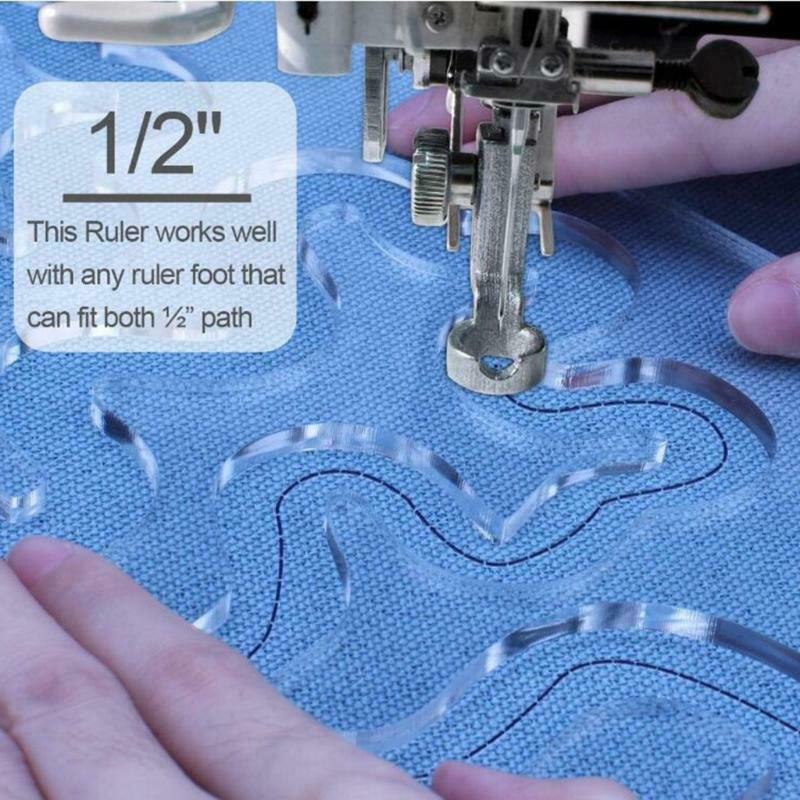 Multifunctional Quilting Ruler Sewing Template for Quilting Sewing Works Crafts