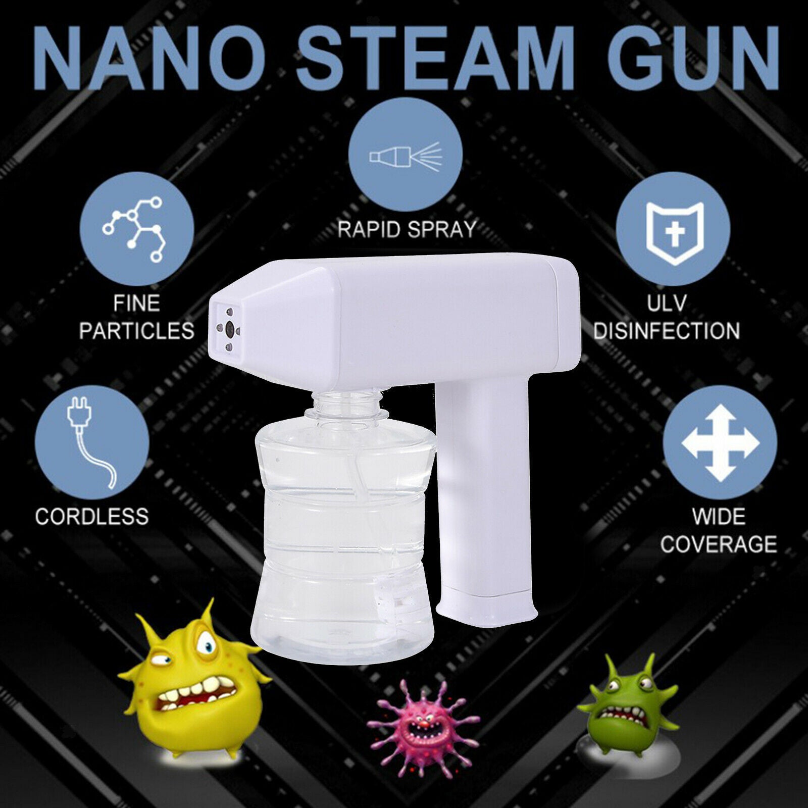 10W Electric Fogger Machine Nanos Steam Spray Gun Disinfectant Sprayer