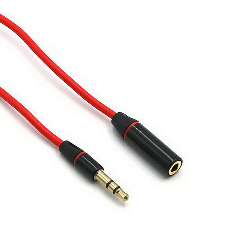 3.5MM Audio Aux Headphone Cable Extension Stereo Cord Red Male to FemaleA.l8