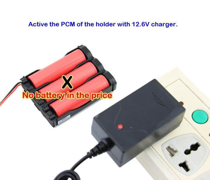 Protected Holder Case to 3S1P 10.8 11.1V 3x18650 Li-ion Battery Charge/Discharge