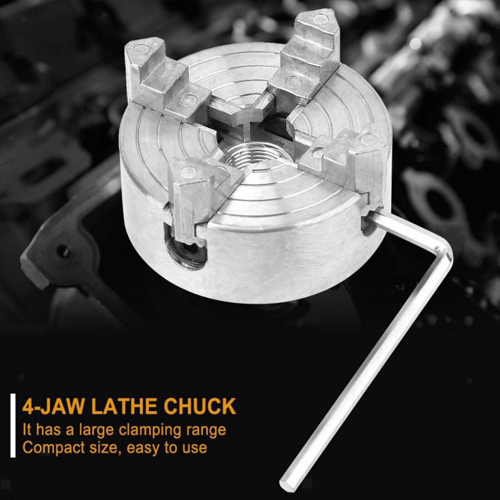 Lathe Chuck Zinc Alloy Self Centering High Strength Clamp Clamping Hex Key
