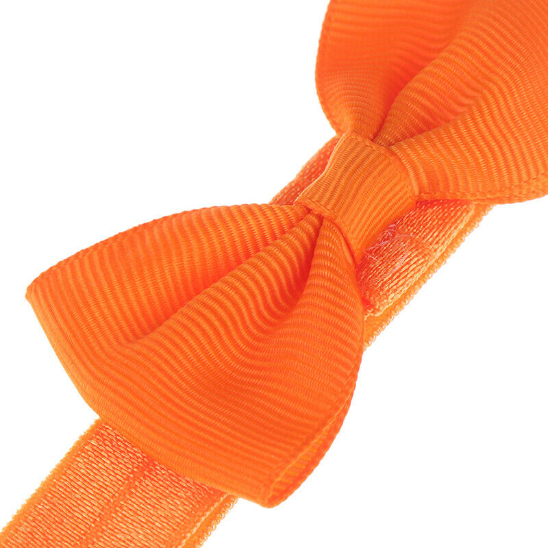 10pcs baby girls solid ribbon hair bow headbands big bow hair bands for toddl Ad