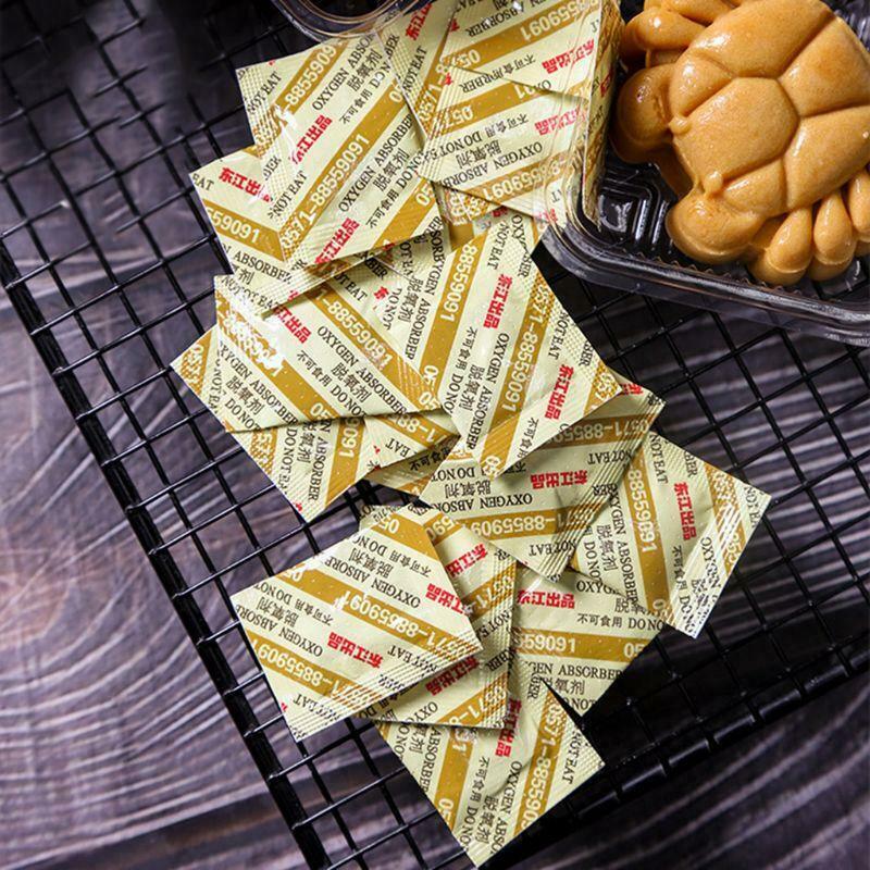 100 Bags Deoxidant 30cc Oxygen Absorbers for Mooncake Long Term Food Storage CO2