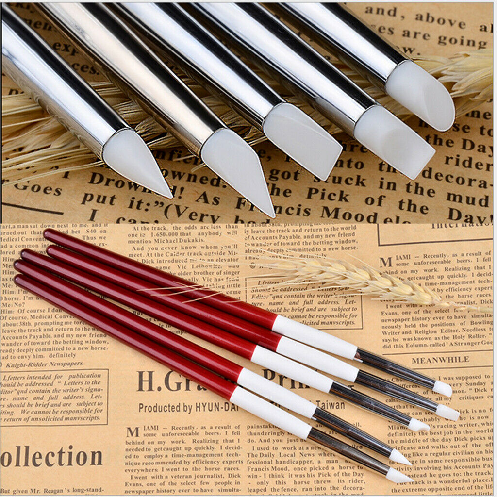 DIY Nail Art Dotting Painting Drawing Polishing Liner Pen Brush Set 5Pieces