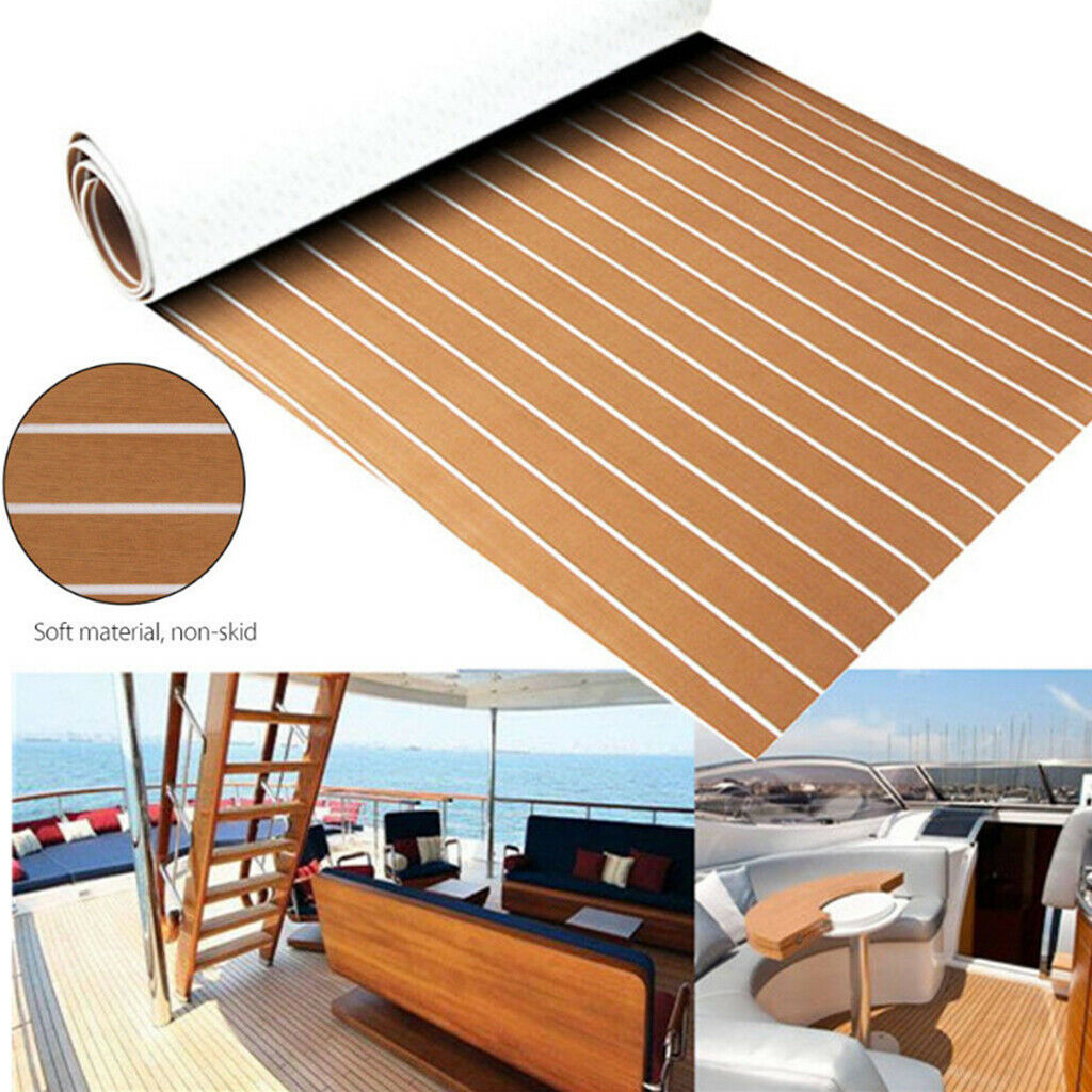 Self Adhesive Marine Boat Yacht Flooring EVA Teak Synthetic Decking Sheet