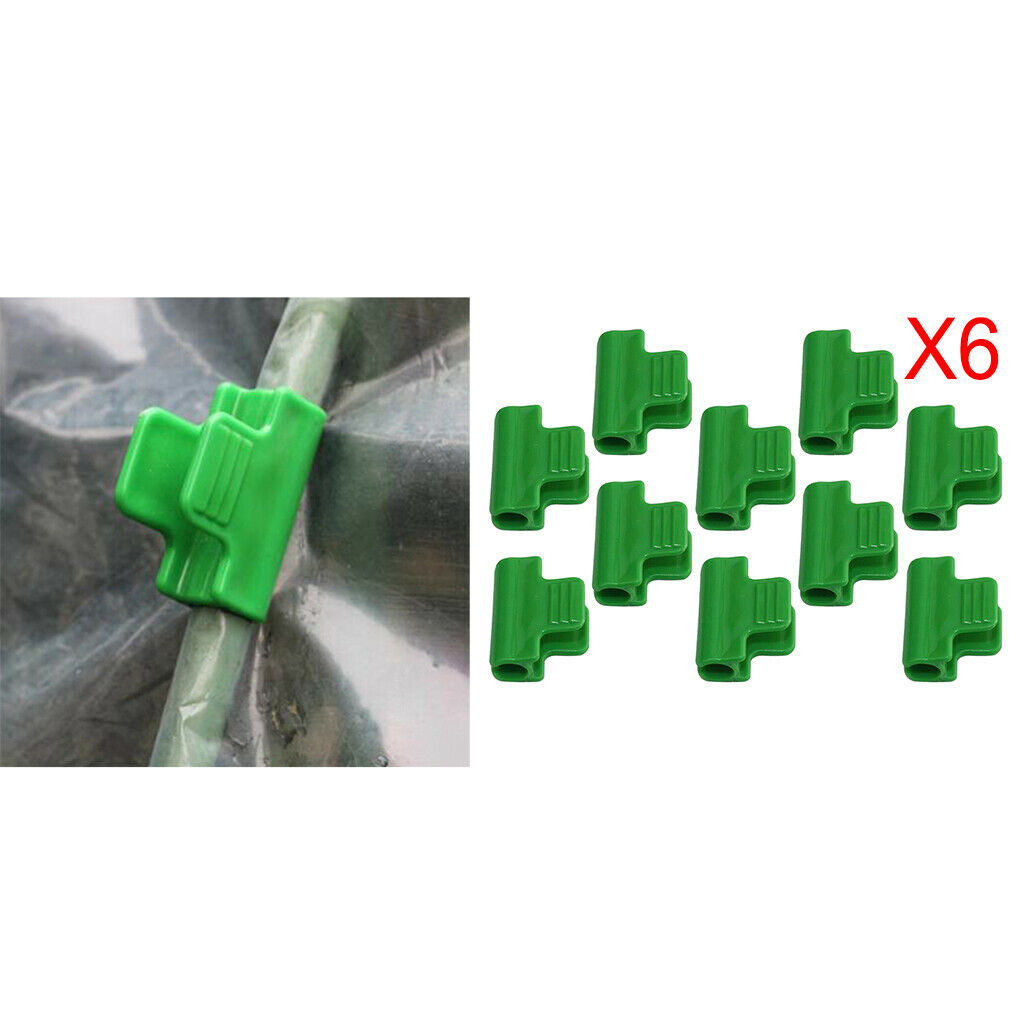 60 Pieces Fixed Pipe Clamps 11mm/0.43inch Plant Stakes Greenhouse Film Hoop