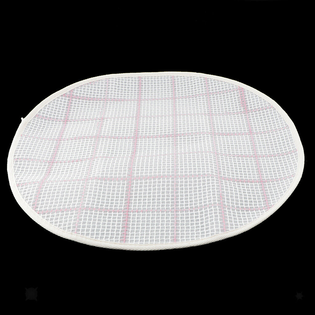 White Latch Hook Rug Canvas Carpet Mat Tapestry Making Home Orament 18''