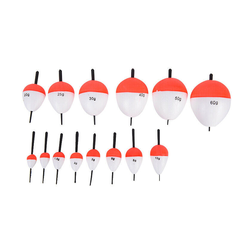 14pcs EPS Fishing Floats Set Sea Fish Float with Sticks Fishing Tackle AccesBDD