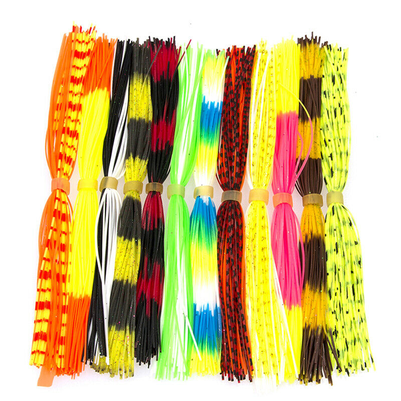 12 Bundles Mixed Color Silicone Skirts for Lures Squid Skirts Fly Tying Mate DF