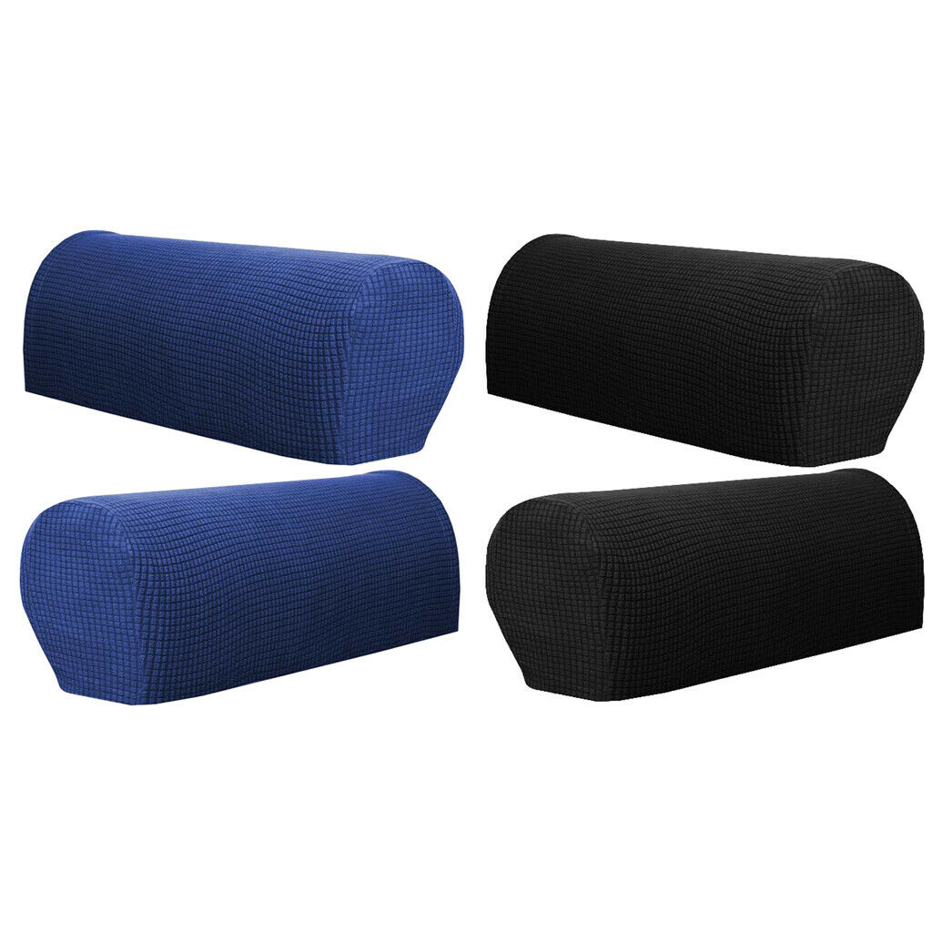 4pcs Sofa Armrest Protector Non-Slip Stretchy Couch Chair Armrest Slipcovers