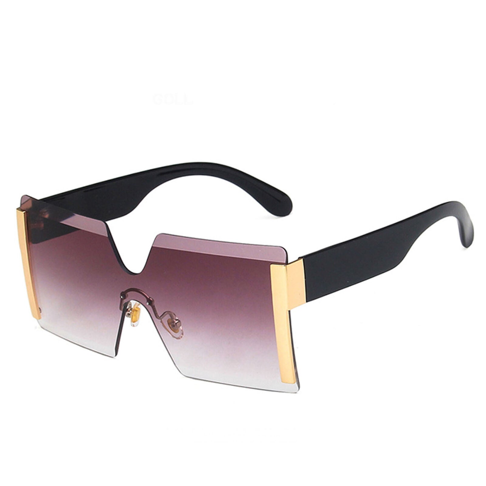 Oversized Square Sunglasses Women Fashion Flat Top One Piece Shade Mirror UV400