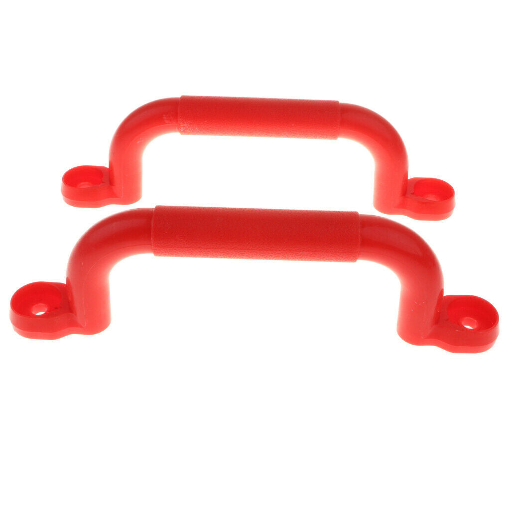 2pcs Safety Nonslip Handle Garden Swing Activity Games Accessories Parts Red