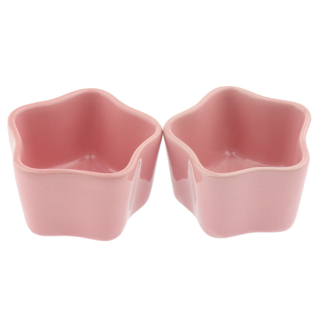 2 Pairs Hamster Bowl, Food and Water Ceramic Bowl for Rodents Gerbil Hamsters